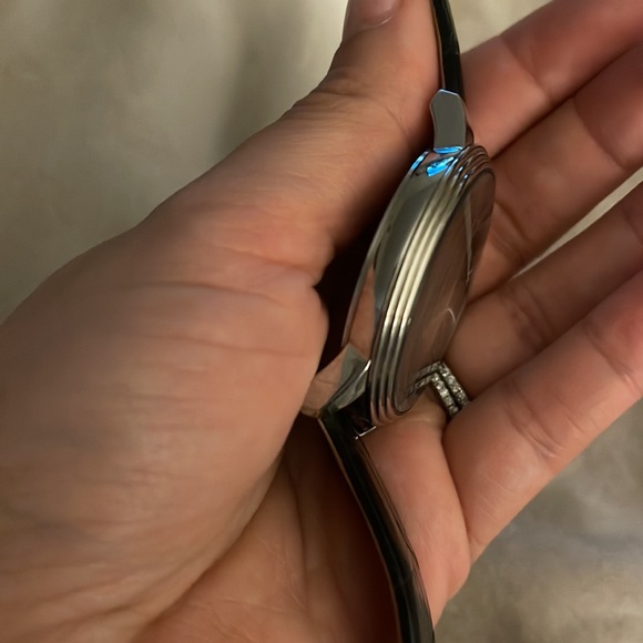 **SOLD ELSEWHERE** Emporior Armani - Unisex Black Watch w/ Silver Face - Picture 5 of 16